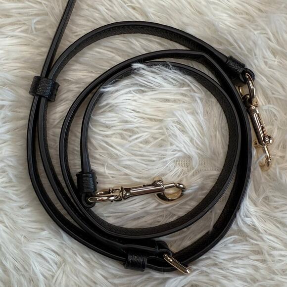 COACH Black Pebbled Leather Replacement Strap - Picture 1 of 6